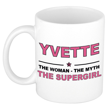 Yvette The woman, The myth the supergirl collega kado mokken/bekers 300 ml