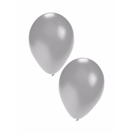 200 stuks zilveren feest ballonnen