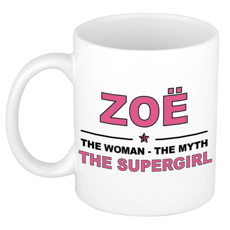 Zoe The woman, The myth the supergirl collega kado mokken/bekers 300 ml