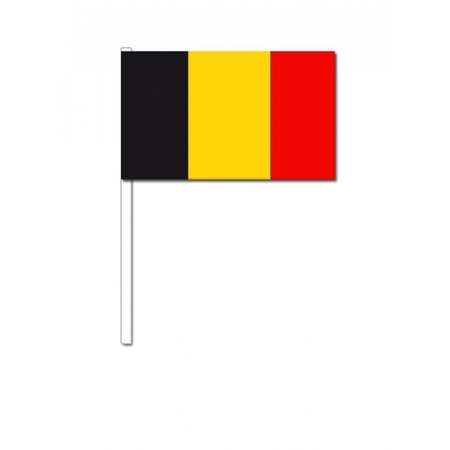 Hand wavers with Belgium flag