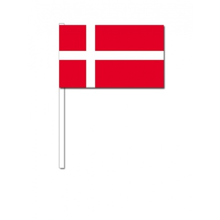 Hand wavers with Denmark flag