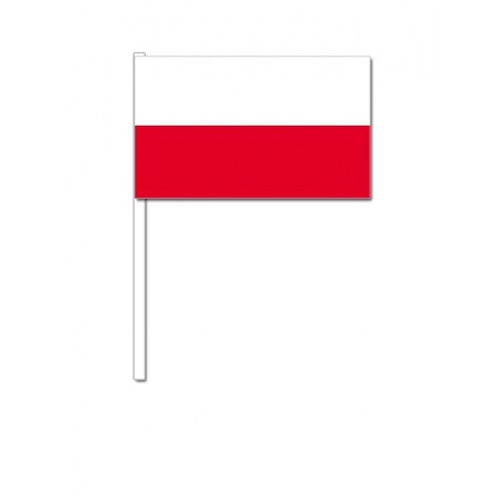 Hand wavers with Polish flag