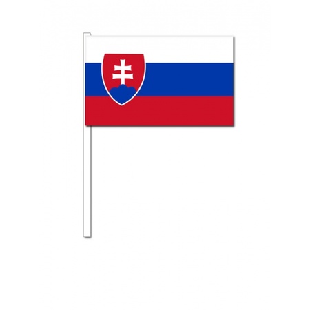 Hand wavers with Slovakia flag