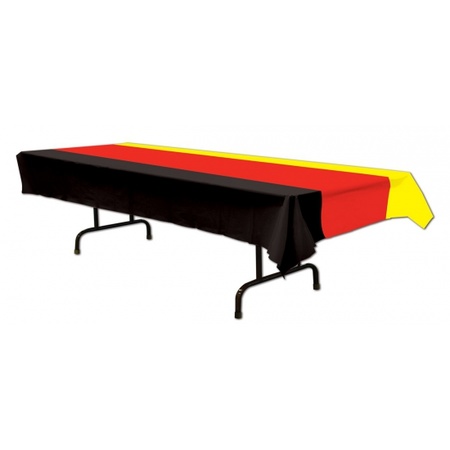 Zwart rood geel tafelkleed - Duitsland vlag thema kleuren - 137 x 275 cm