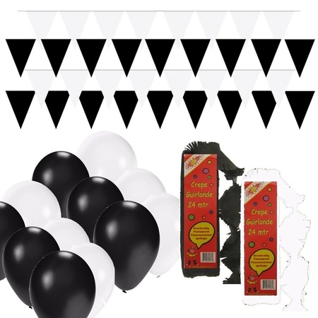Black/White party decoration package