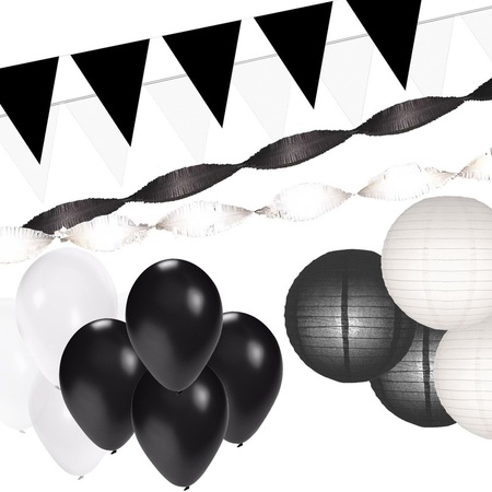 Black/White party decoration package