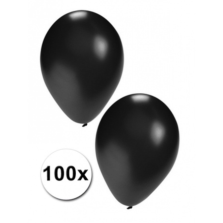 Black balloons 100 pieces