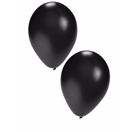 200 Zwarte carnavals ballonnen