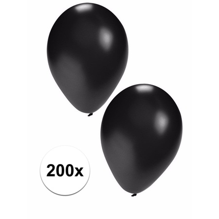 Black balloons 200 pieces