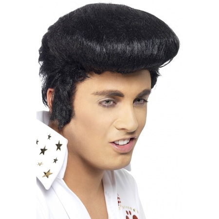 Black Elvis wig