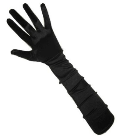 Zwarte handschoenen 48 cm