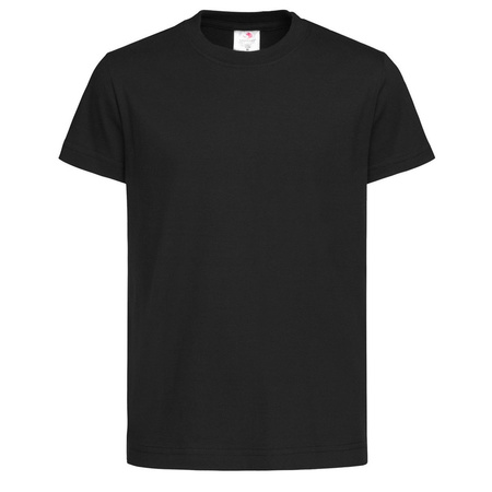 Zwarte kinder t-shirts 100% katoen