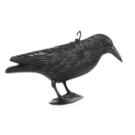 Black plastic horror decoration crow/raven 36 cm