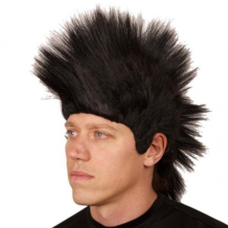 Black wig with mohawk