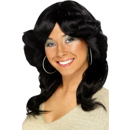 Black seventies wig for ladies